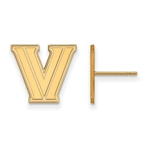 14k Gold Plated Silver Villanova University SM Post Earrings